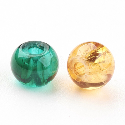 Baking Paint Crackle Glass Beads DGLA-X0006-4mm-08-1