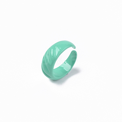 Spray Painted Alloy Cuff Rings RJEW-T011-31D-RS-1