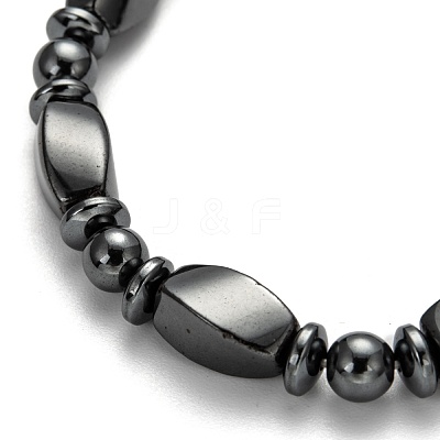 Non-Magnetic Synthetic Hematite Bracelets X-BJEW-E003-8-1