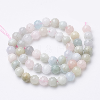 Natural Morganite Beads Strands G-S150-53-6mm-1