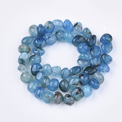 Natural Dragon Veins Agate Beads Strands G-S349-28B-1