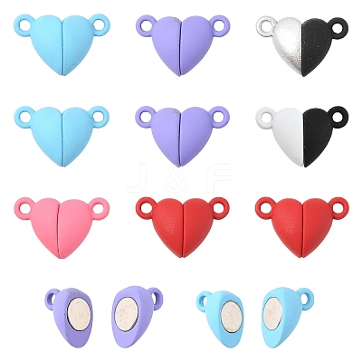 10 Sets Alloy Magnetic Clasps with Loops FIND-LP0004-76A-1