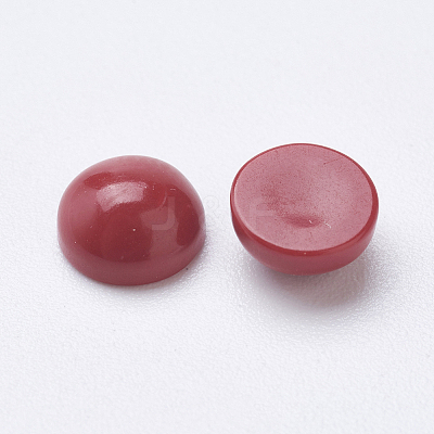 Synthetic Coral Cabochons X-G-F501-03-6mm-1