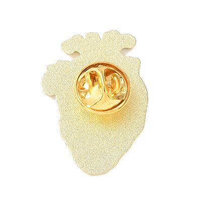 Heart Enamel Pins JEWB-D309-01B-G-1