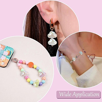 35Pcs 7 Colors Transparent Acrylic Beads MACR-YW0004-64-1