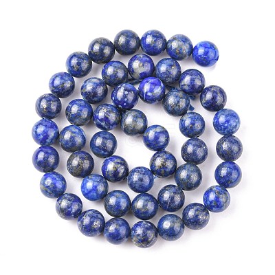 Natural Lapis Lazuli Beads Strands X-G-G099-8mm-7-1