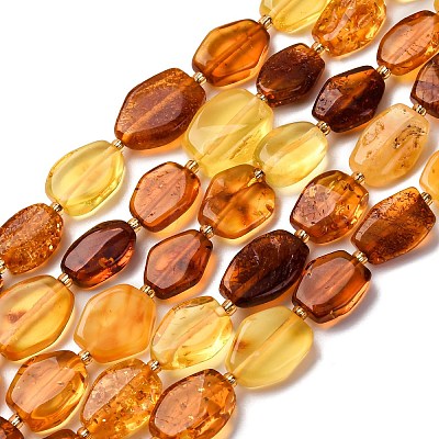 Gradient Color Natural Amber Beads Strands G-F803-E01-01-1