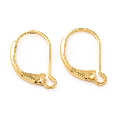 Brass Leverback Earring Findings KK-F828-03G-1