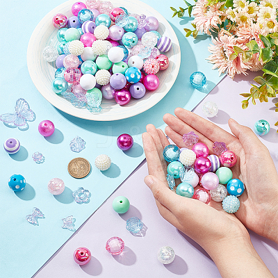 20 Style Mixed Style Acrylic Beads Sets OACR-PH0004-07-1
