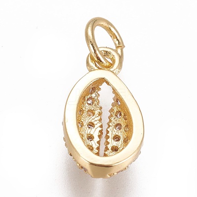 Brass Micro Pave Cubic Zirconia Charms ZIRC-E145-80-1