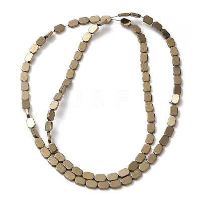Electroplated Synthetic Non-Magnetic Hematite Beads Strands G-E610-A01-AB-1