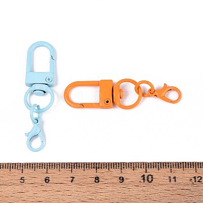 Spray Painted Alloy Swivel Clasps PALLOY-T092-47-1