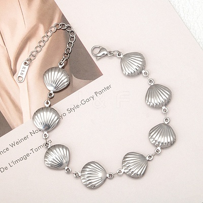 304 Stainless Steel Link Bracelets for Women BJEW-Q041-01A-P-1