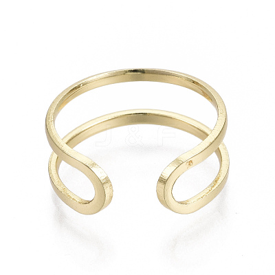 Brass Cuff Finger Rings RJEW-N030-003-NF-1