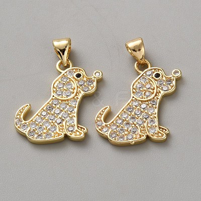 Brass Micro Pave Cubic Zirconia Pendants FIND-WH20015-074-1
