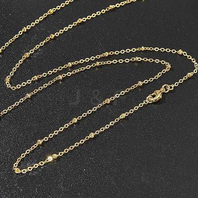 2mm Rack Plating Brass Satellite Chain Necklaces for Women Men MAK-L044-11G-1