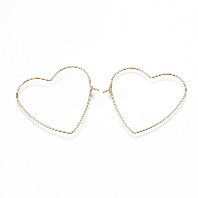 Brass Earring Hooks KK-T038-429G-1