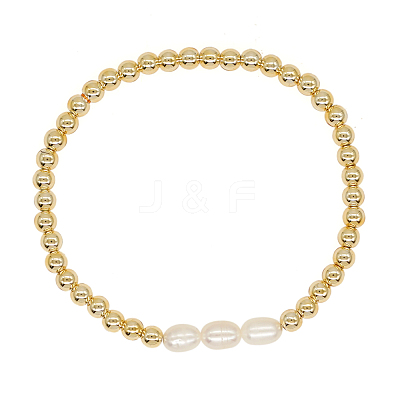 Natural Pearl Beaded Stretch Bracelets for Women ST8151-3-1