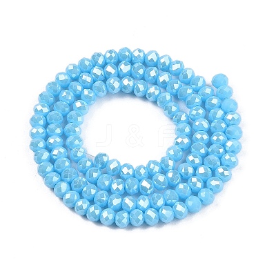 Electroplate Glass Beads Strands EGLA-A044-P3mm-A08-1