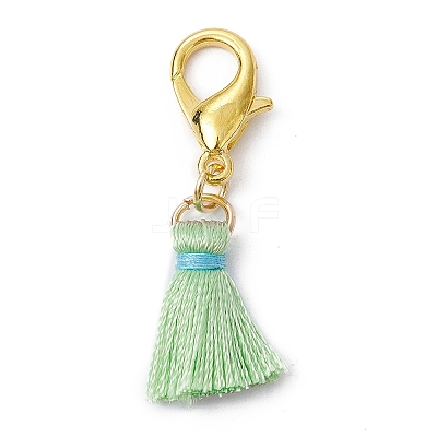 Nylon Thread Tassel Pendant Decorations HJEW-JM01431-1