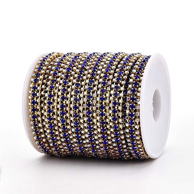 Iron Rhinestone Cup Chains CH-T006-04G-07-1
