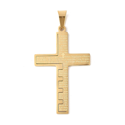 304 Stainless Steel Pendants STAS-U040-10G-1