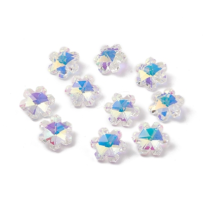 Electroplate Transparent Glass Pendants GLAA-A008-05C-1