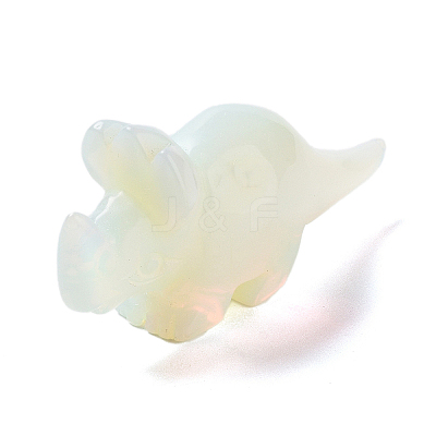 Opalite Carved Rhinoceros Figurines DJEW-P016-01J-1