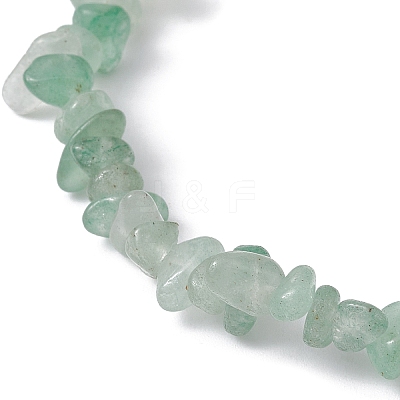 Natural Green Aventurine Chips Beaded Stretch Bracelets for Women BJEW-JB10046-04-1