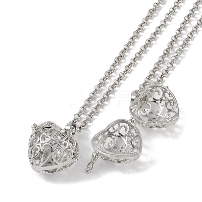 Brass Rhinestone Pendant Necklaces NJEW-G089-16C-P-1