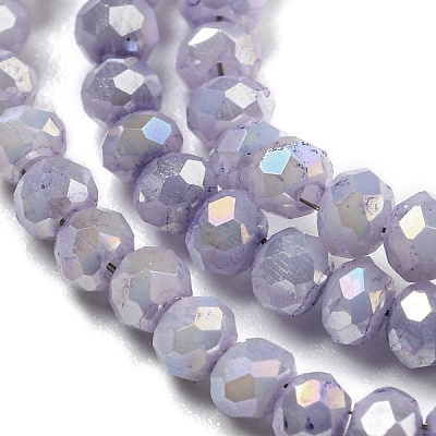 Opaque Baking Paint Glass Beads Strands DGLA-F002-03B-1