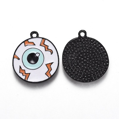 Halloween Theme Alloy Enamel Pendants X-ENAM-J649-13B-1