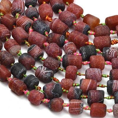 Natural Weathered Agate Beads Strands G-A321-D02-01A-1