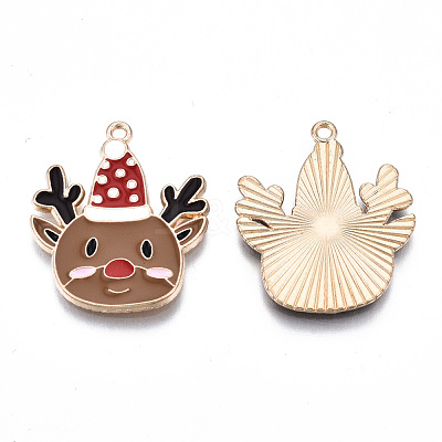 Eco-Friendly Alloy Enamel Pendants ENAM-Q437-064-NR-1