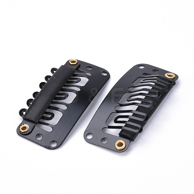 Spray Painted Iron Snap Hair Clips X-OHAR-S195-18-1