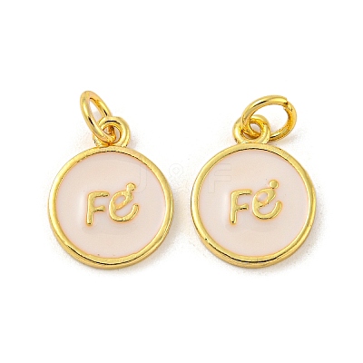 Rack Plating Brass Enamel Charms KK-r153-10G-1