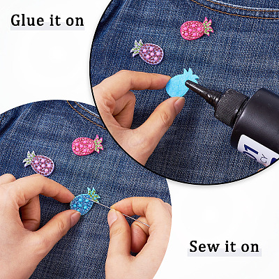 20Pcs 5 Colors Rhinestone Patches PATC-TA0001-07A-1