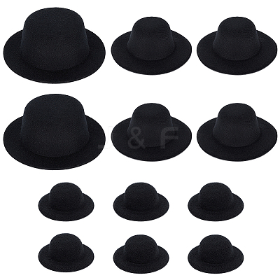 12Pcs 3 Styles EVA Cloth Mini Hat Fascinator Base AJEW-BC0007-02-1