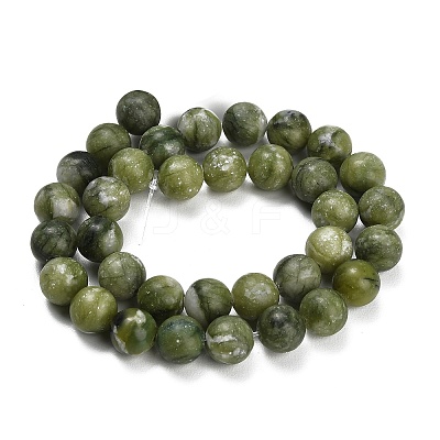 Natural Chinese Jade Beads Strands G-P626-10mm-01B-1