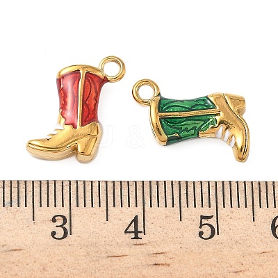 304 Stainless Steel Enamel Pendants STAS-I346-45G-03-1