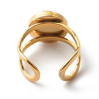 Natural & Synthetic Mixed Gemstones Cuff Ring RJEW-JR00366-1