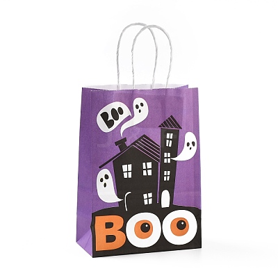 Halloween Theme Kraft Paper Gift Bags CARB-A006-01G-1