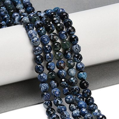 Natural Fire Crackle Agate Beads Strands G-C082-A01-31-1