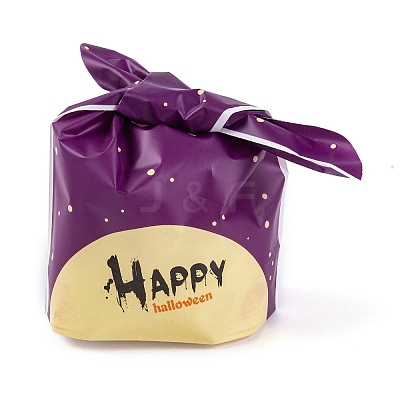 100Pcs Rabbit Shaped Halloween Candy Plastic Bags ABAG-U001-02K-1