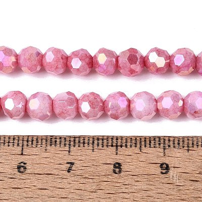 Anti-Tarnish Electroplate Glass Beads Strands EGLA-ZX010-6mm-03-1