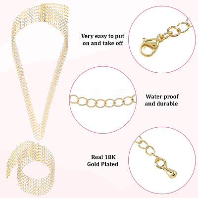 20Pcs Brass Cable Chain Bracelets & Necklaces Sets for Women SJEW-BM0001-03-1