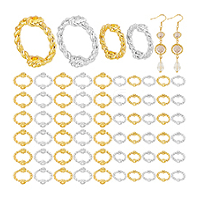 80Pcs 4 Colors Brass Bead Frames FIND-PH0021-29-1