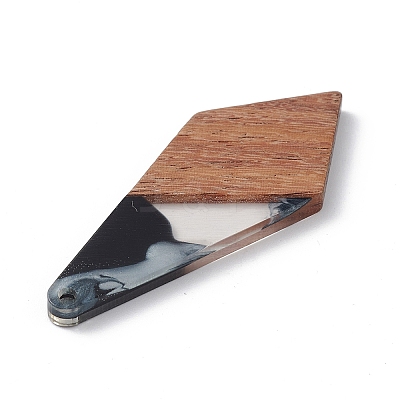 Pearlized Resin & Walnut Wood Pendants WOOD-C016-01A-1