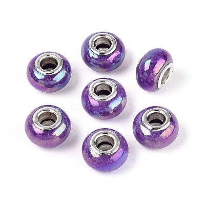 Opaque Resin European Beads RPDL-T038-007G-1