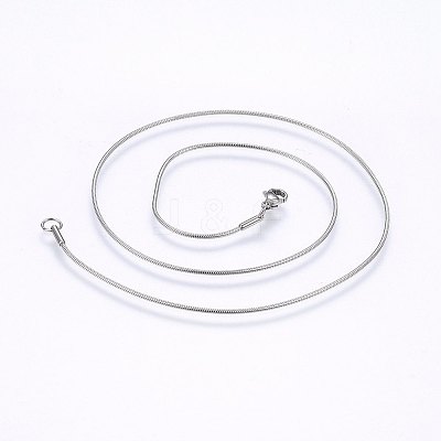 Non-Tarnish 304 Stainless Steel Snake Chain Necklaces NJEW-E122-32A-1